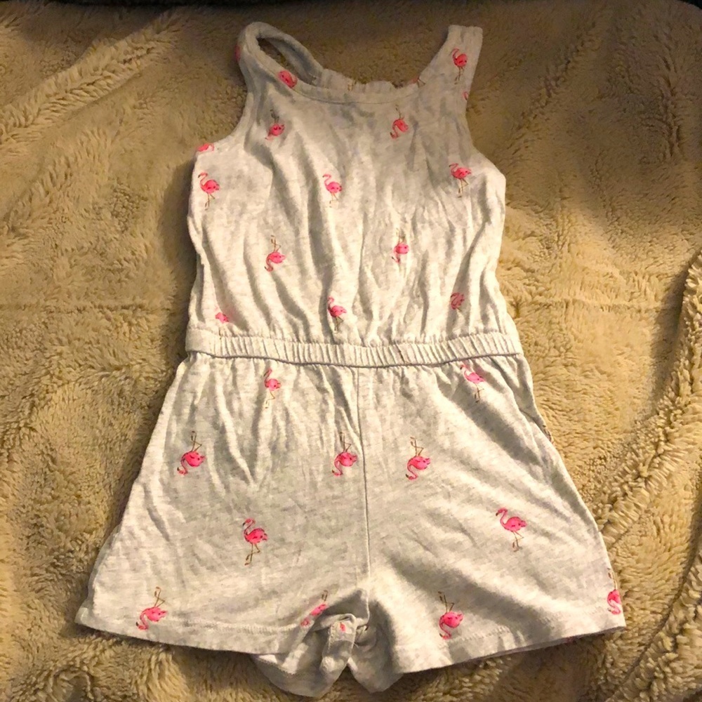 🎉4 for $20 Old Navy Flamingo Romper, size XS (5)